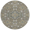 Piper Looms Chantille Global ACN1853 Mocha Machine Washable Area Rug Round Main Image