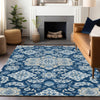 Piper Looms Chantille Global ACN1853 Navy Machine Washable Area Rug Lifestyle Image Feature