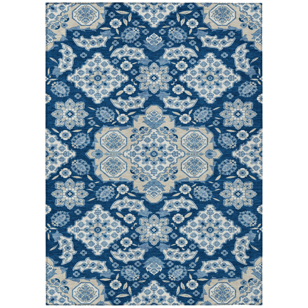 Piper Looms Chantille Global ACN1853 Navy Machine Washable Area Rug main image