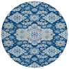 Piper Looms Chantille Global ACN1853 Navy Machine Washable Area Rug Round Main Image