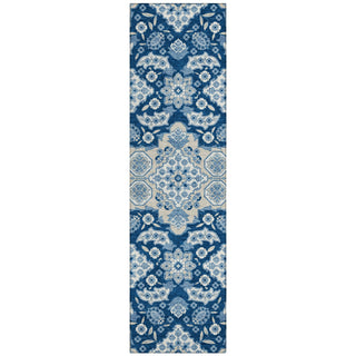 Piper Looms Chantille Global ACN1853 Navy Machine Washable Area Rug Runner Main Image