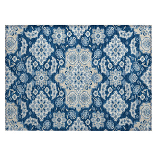 Piper Looms Chantille Global ACN1853 Navy Machine Washable Area Rug Scatter Main Image