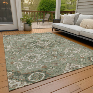 Piper Looms Chantille Global ACN1853 Sage Machine Washable Area Rug Outdoor Lifestyle Image Feature