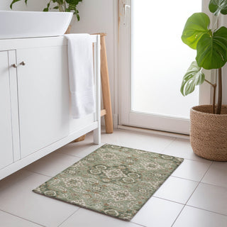 Piper Looms Chantille Global ACN1853 Sage Machine Washable Area Rug Scatter Lifestyle Image Feature