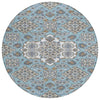 Piper Looms Chantille Global ACN1853 Sky Machine Washable Area Rug Round Main Image