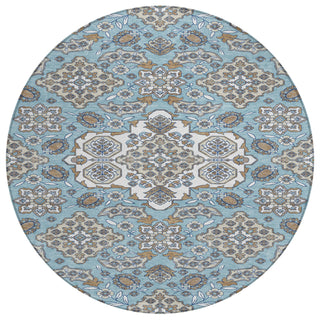 Piper Looms Chantille Global ACN1853 Sky Machine Washable Area Rug Round Main Image