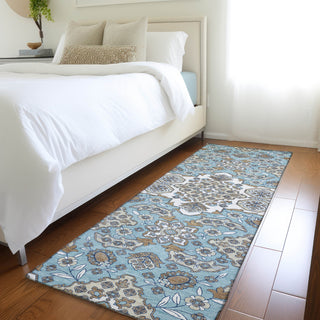 Piper Looms Chantille Global ACN1853 Sky Machine Washable Area Rug Runner Lifestyle Image Feature