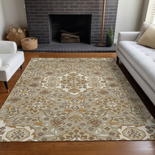 Piper Looms Chantille Global ACN1853 Taupe Machine Washable Area Rug Lifestyle Image Feature