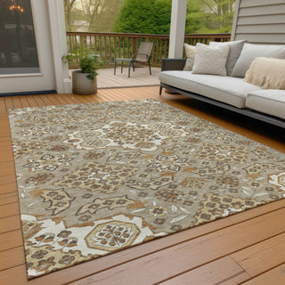 Piper Looms Chantille Global ACN1853 Taupe Machine Washable Area Rug Outdoor Lifestyle Image Feature