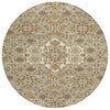 Piper Looms Chantille Global ACN1853 Taupe Machine Washable Area Rug Round Main Image