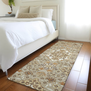 Piper Looms Chantille Global ACN1853 Taupe Machine Washable Area Rug Runner Lifestyle Image Feature