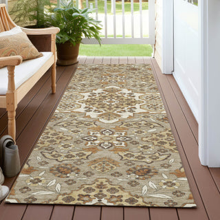 Piper Looms Chantille Global ACN1853 Taupe Machine Washable Area Rug Runner Outdoor Lifestyle Image Feature