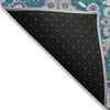 Piper Looms Chantille Global ACN1853 Teal Machine Washable Area Rug Backing Image