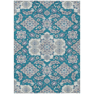 Piper Looms Chantille Global ACN1853 Teal Machine Washable Area Rug main image