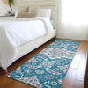 Piper Looms Chantille Global ACN1853 Teal Machine Washable Area Rug Runner Lifestyle Image Feature