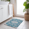 Piper Looms Chantille Global ACN1853 Teal Machine Washable Area Rug Scatter Lifestyle Image Feature
