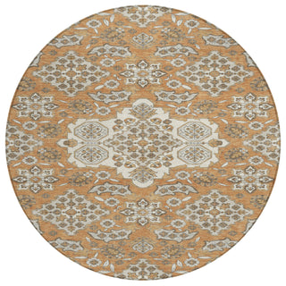 Piper Looms Chantille Global ACN1853 Terracotta Machine Washable Area Rug Round Main Image