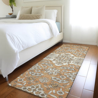Piper Looms Chantille Global ACN1853 Terracotta Machine Washable Area Rug Runner Lifestyle Image Feature