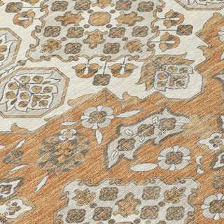 Piper Looms Chantille Global ACN1853 Terracotta Machine Washable Area Rug Swatch Image