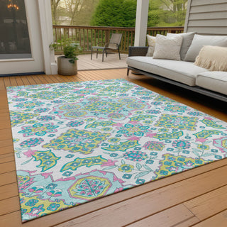 Piper Looms Chantille Global ACN1853 White Machine Washable Area Rug Outdoor Lifestyle Image Feature