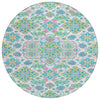 Piper Looms Chantille Global ACN1853 White Machine Washable Area Rug Round Main Image