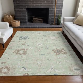 Piper Looms Chantille Global ACN1854 Aloe Machine Washable Area Rug Lifestyle Image Feature