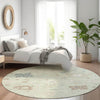 Piper Looms Chantille Global ACN1854 Aloe Machine Washable Area Rug Round Lifestyle Image Feature