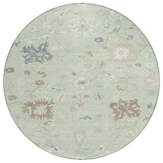 Piper Looms Chantille Global ACN1854 Aloe Machine Washable Area Rug Round Main Image