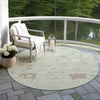 Piper Looms Chantille Global ACN1854 Aloe Machine Washable Area Rug Round Outdoor Lifestyle Image Feature