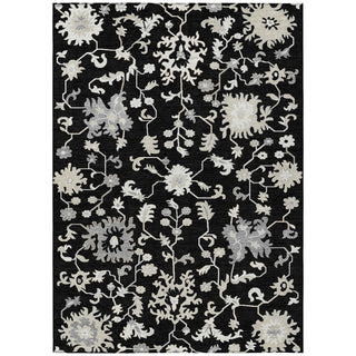 Piper Looms Chantille Global ACN1854 Black Machine Washable Area Rug main image