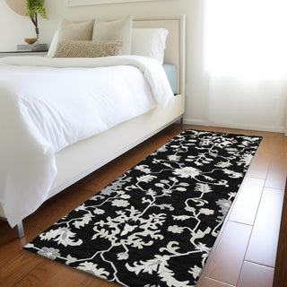 Piper Looms Chantille Global ACN1854 Black Machine Washable Area Rug Runner Lifestyle Image Feature