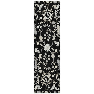 Piper Looms Chantille Global ACN1854 Black Machine Washable Area Rug Runner Main Image