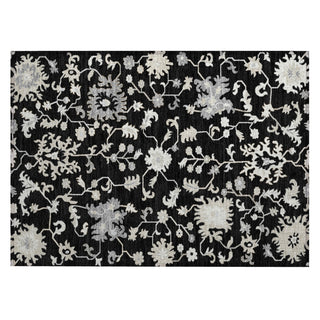 Piper Looms Chantille Global ACN1854 Black Machine Washable Area Rug Scatter Main Image