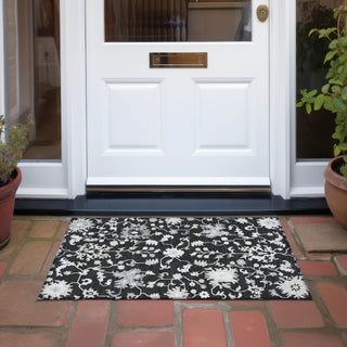 Piper Looms Chantille Global ACN1854 Black Machine Washable Area Rug Scatter Outdoor Lifestyle Image Feature