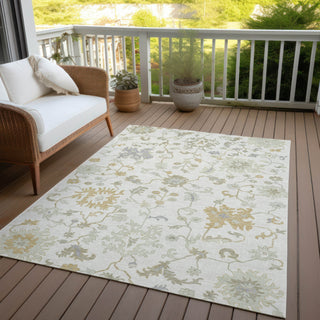 Piper Looms Chantille Global ACN1854 Ivory Machine Washable Area Rug Outdoor Lifestyle Image Feature