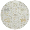 Piper Looms Chantille Global ACN1854 Ivory Machine Washable Area Rug Round Main Image