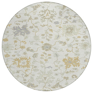Piper Looms Chantille Global ACN1854 Ivory Machine Washable Area Rug Round Main Image