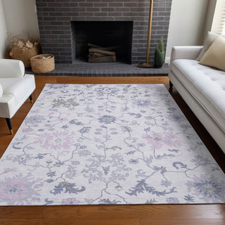 Piper Looms Chantille Global ACN1854 Lavender Machine Washable Area Rug Lifestyle Image Feature