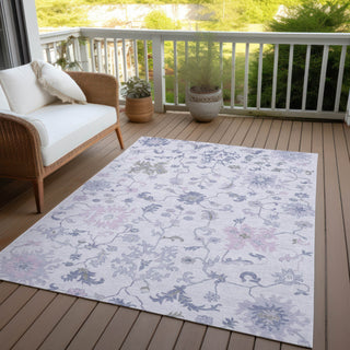 Piper Looms Chantille Global ACN1854 Lavender Machine Washable Area Rug Outdoor Lifestyle Image Feature