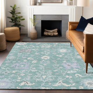 Piper Looms Chantille Global ACN1854 Seafoam Machine Washable Area Rug Lifestyle Image Feature