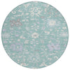 Piper Looms Chantille Global ACN1854 Seafoam Machine Washable Area Rug Round Main Image