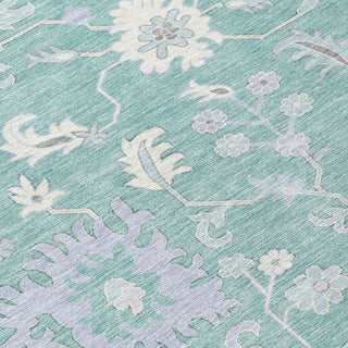 Piper Looms Chantille Global ACN1854 Seafoam Machine Washable Area Rug Swatch Image
