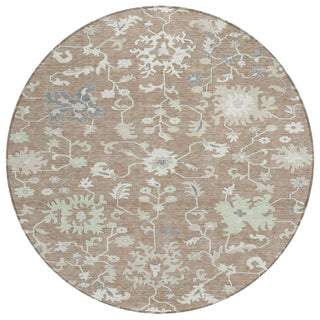 Piper Looms Chantille Global ACN1854 Taupe Machine Washable Area Rug Round Main Image