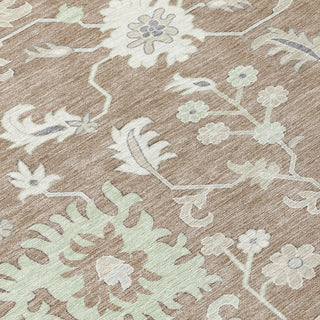 Piper Looms Chantille Global ACN1854 Taupe Machine Washable Area Rug Swatch Image
