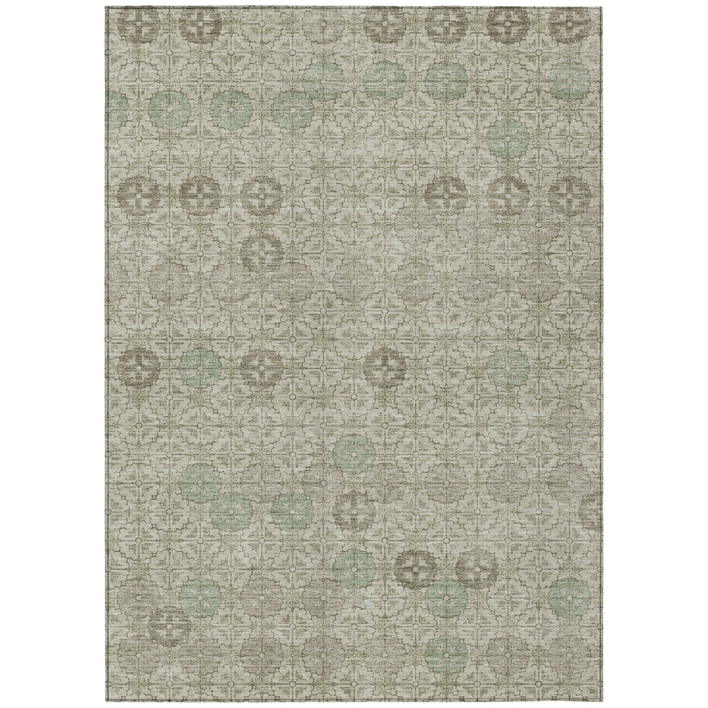 Piper Looms Chantille Geometric ACN1855 Beige Machine Washable Area Rug main image