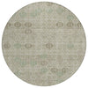 Piper Looms Chantille Geometric ACN1855 Beige Machine Washable Area Rug Round Main Image