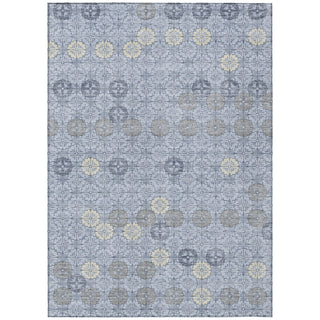 Piper Looms Chantille Geometric ACN1855 Blue Machine Washable Area Rug main image