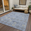 Piper Looms Chantille Geometric ACN1855 Blue Machine Washable Area Rug Outdoor Lifestyle Image Feature