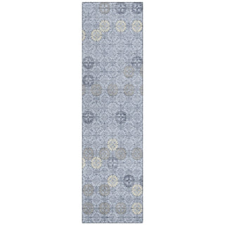 Piper Looms Chantille Geometric ACN1855 Blue Machine Washable Area Rug Runner Main Image