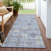 Piper Looms Chantille Geometric ACN1855 Blue Machine Washable Area Rug Runner Outdoor Lifestyle Image Feature